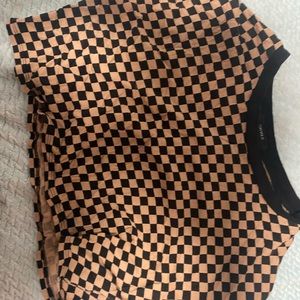 Cropped Checkered Shirt